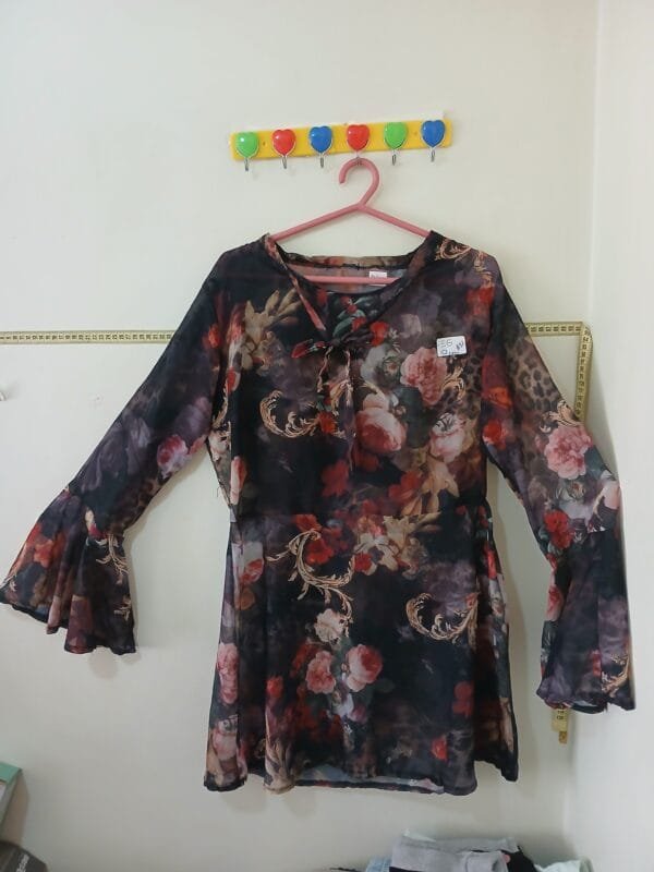 BLUSA EM VISCOSE COM TRANSPARÊNCIA  TAM EG